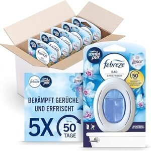 Febreze Lenor Aprilfrisch Bad Lufterfrischer, Kontinuierliche Geruchsbekämpfung Und -verhinderung, 5 Stück