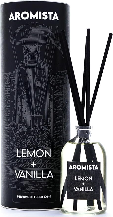 AROMISTA Lemon + Vanilla Parfüm Duftstäbchen 100ml Raumduft Stäbchen