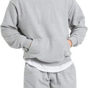 Men's Hoodies Loose Fit Pullover Casual Fashion Long Sleeve Hooded Sweatshirts with Pocket