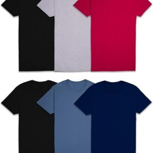 Fruit of the Loom Men's Undershirts, Moisture Wicking & Tag Free, Short Sleeve Crew T-Shirts