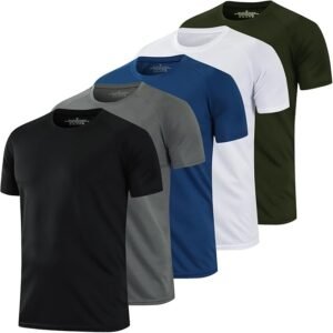 Running Shirts Men Sport Tops Dry Fit Gym Wicking Athletic T Shirts Breathable Cool Workout Shirts