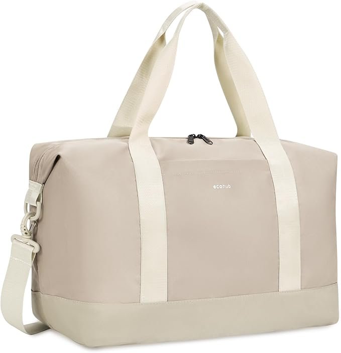 ECOHUB Easyjet 30L Cabin Bag - 45x36x20 Underseat Travel Flight Bag with Foldable Carry On, Removable Wet Pocket, Waterproof Overnight Holdall for Women