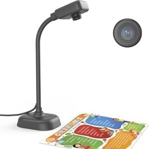 Visualiser for Teachers and Classroom, Gawervan USB Document Camera/Webcam Built-in Mic— Mac OS, Windows, Chromebook Compatible for Live Demo, Web Conferencing, Distance Learning, Remote Teaching