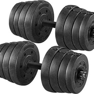 Yaheetech 30KG/25KG/20KG/15KG Adjustable Dumbbells Weight Lifting Training Set Dumbbells Set (sold as a pair) Home Gym Fitness for Men/Women