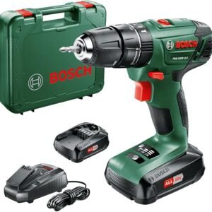 Bosch Cordless Combi Drill PSB 1800 LI-2 (2 batteries, 18 Volt System, in carrying case)