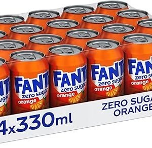 Fanta Can Orange Zero 330 ml (Pack of 24)