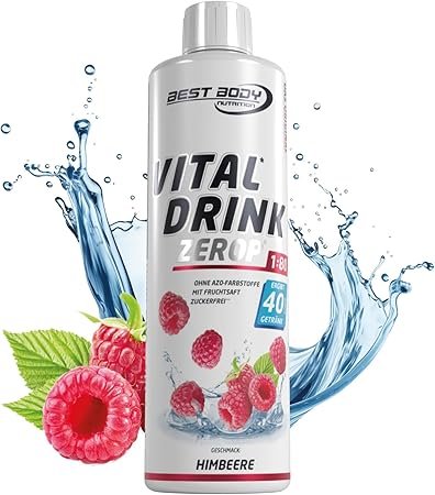 Best Body Nutrition Vital Drink ZEROP® - Himbeere, Original Getränkekonzentrat - Sirup - zuckerfrei, 1:80 ergibt 40 Liter Fertiggetränk, 500 ml
