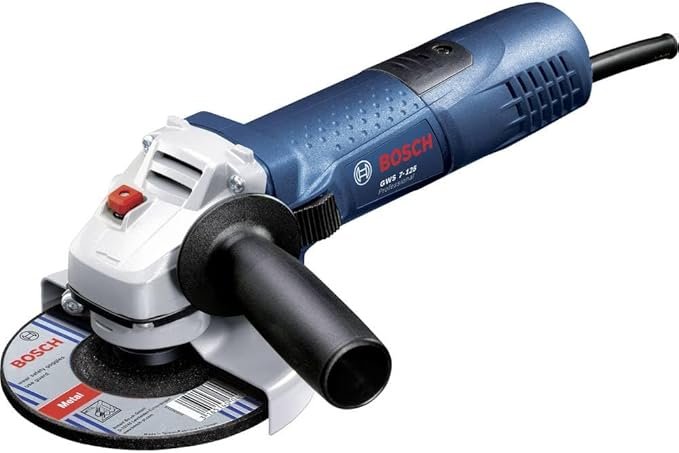 Bosch Professional Winkelschleifer GWS 7-125 (Scheiben-Ø 125mm, Leistung 720 Watt, inkl. Zusatzhandgriff, Aufnahmeflansch, Schutzhaube, Spannmutter, Zweilochschlüssel)