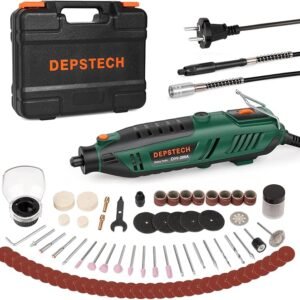 DEPSTECH Multifunktionswerkzeug 200W, Rotationswerkzeug 6 Variable Drehzahl 10000–40000 U/min, Multitool-Set mit 128 Zubehörset für Gravur, Bohren, Schneiden, Schleifen, Gravieren, Polieren, Schärfen