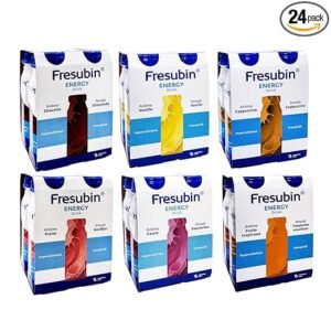 Fresubin Energy Drink - Mischkarton Hochkalorische Trinknahrung von Fresenius Kabi in 6 Geschmacksrichtungen, 300 kcal pro Flasche (200 ml (24er Pack), Mischkarton)