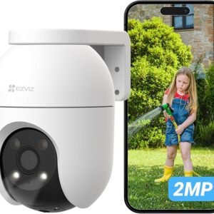 EZVIZ 2MP WLAN Überwachungskamera aussen, Pan&Tilt Kamera mit 2-Wege-Audio, Personenerkennung, automatischer Verfolgung und aktiver Verteidigung, C8c