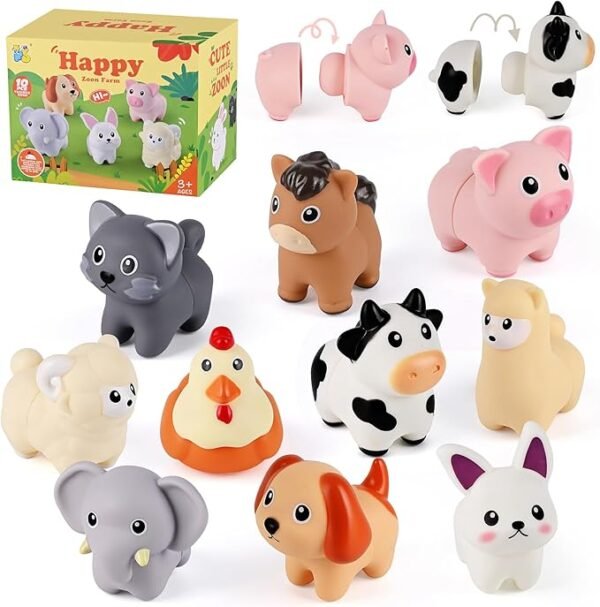 Victse Montessori Spielzeug für Kleinkinder, Farbsortierung & Stapeln Passende Lernsortierspielzeug, Motorikspielzeug Baby Sensory Lernspiele Geschenk für Kinder Jungen Mädchen