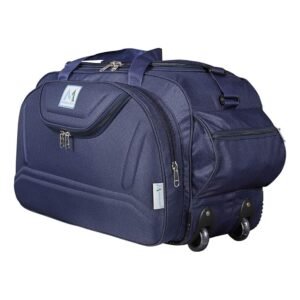 M MEDLER Epoch Nylon 55 litres Waterproof Strolley Duffle Bag- 2 Wheels - Luggage Bag - (Navy Blue)