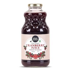 Urban Platter Pure Canadian Cranberry Juice, 946ml (Unsweetend | Good for UTI Health | Antioxidant Powerhouse | Preservative-Free)