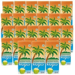 MOJOCO - Tender Coconut Water (27x200ml) | Pure and Raw Coconut Water | Enriched with Vitamins & Minerals | No Artificial Flavors, Fragrance, Sugar Additives, or Sweeteners | Nariyal Pani On-The-Go
